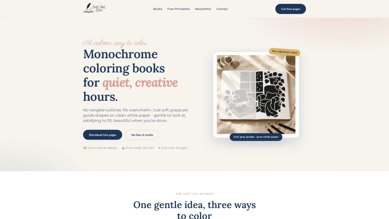 Soft Ink Press’ Monochrome Coloring Book