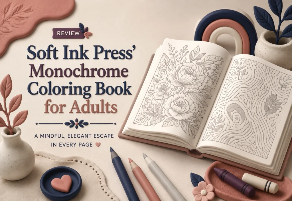 Soft Ink Press’ Monochrome Coloring Book for Adults