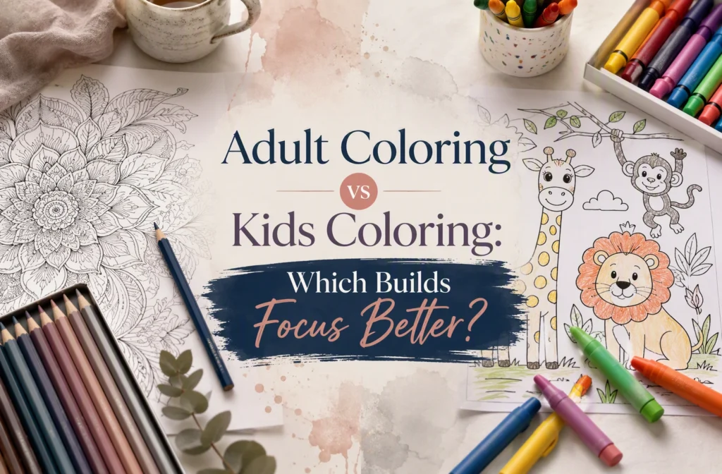 Adult Coloring vs Kids Coloring: Which Builds Focus Better?